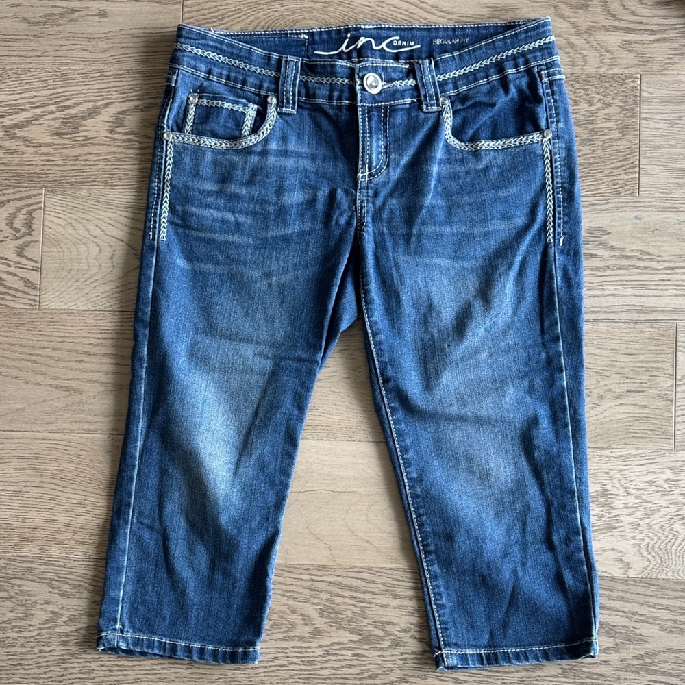 INC International Concepts Women's Blue Cropped Jeans - Size 4